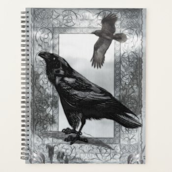 Gothic Victorian Raven Fantasy Art Planner by BohemianBoundProduct at Zazzle