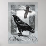 Gothic Victorian Raven Fantasy Art Poster at Zazzle