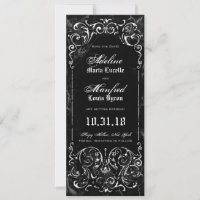 Gothic Victorian Spooky Black Save the Date