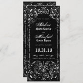 Gothic Victorian Spooky Black Save the Date (Front/Back)