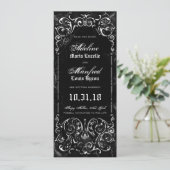 Gothic Victorian Spooky Black Save the Date (Standing Front)
