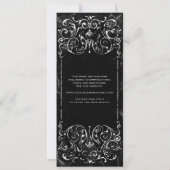 Gothic Victorian Spooky Black Save the Date (Back)