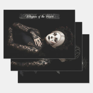 Gothic Vintage Art Design Wrapping Paper Sheets