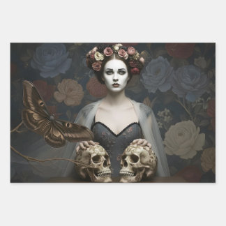 Gothic Vintage Art Design Wrapping Paper Sheets