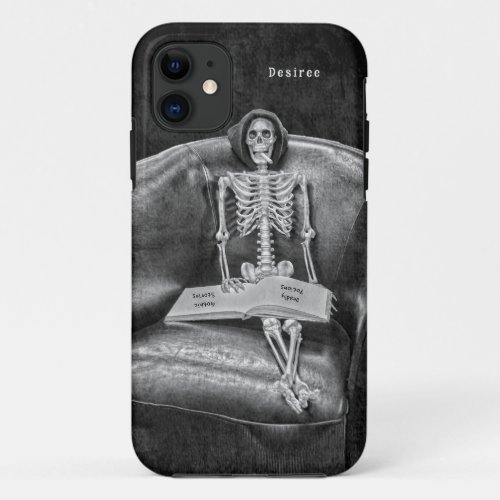 Gothic Vintage Black And White Funny Skeleton iPhone 11 Case