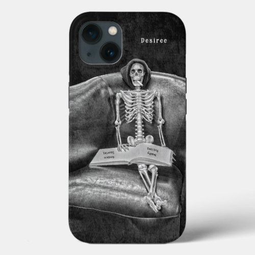 Gothic Vintage Black And White Funny Skeleton iPhone 13 Case