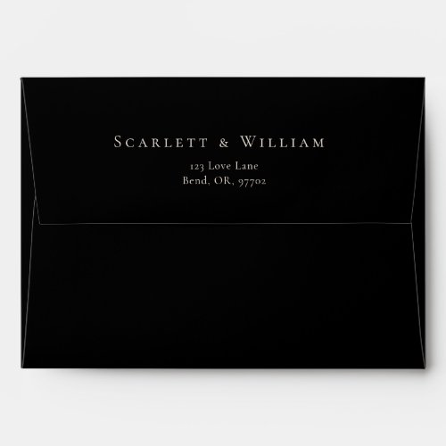 Gothic Vintage Black Blush Wedding Envelope