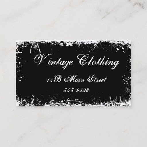 Customizable Gothic Vintage Black Business Card Templates