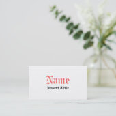 Gothic Vintage Business Card (Standing Front)