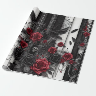 Gothic Vintage Halloween Gift Wrapping Paper