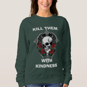 Gothic vintage skull and roses Halloween Sweatshirt