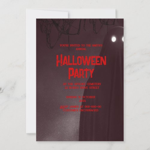  gothic vintage spooky  halloween invitation