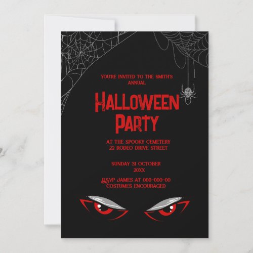  gothic vintage spooky  halloween invitation