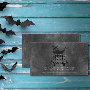 Gothic Vintage Stroller Baby Shower Diaper Raffle Business Card