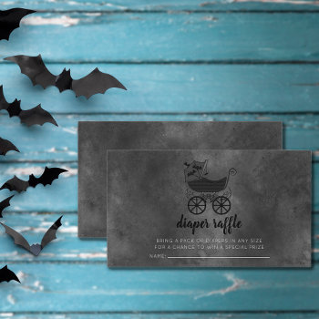 Gothic Vintage Stroller Baby Shower Diaper Raffle Business Card by EnchantedFinch at Zazzle