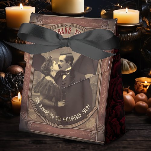 Gothic Vintage Vampire Kiss Dracula Halloween Favor Boxes