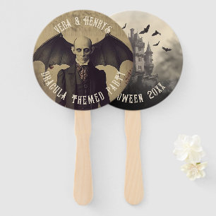 Gothic Vintage Victorian Dracula Halloween Hand Fan