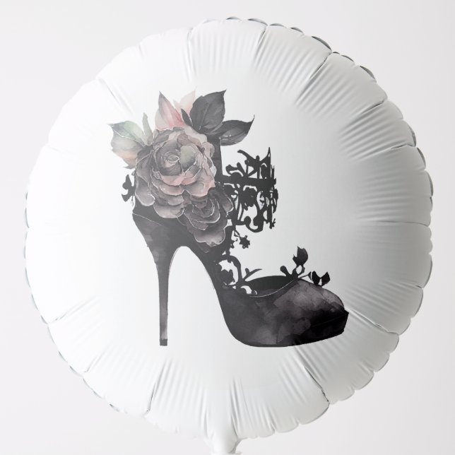 Gothic Vogue | Muted Pastel Rose Fashion Stiletto Balloon (Front)