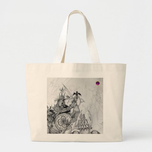 GOTHIC WARRIORSBarbarian KnightsFantasy Large Tote Bag