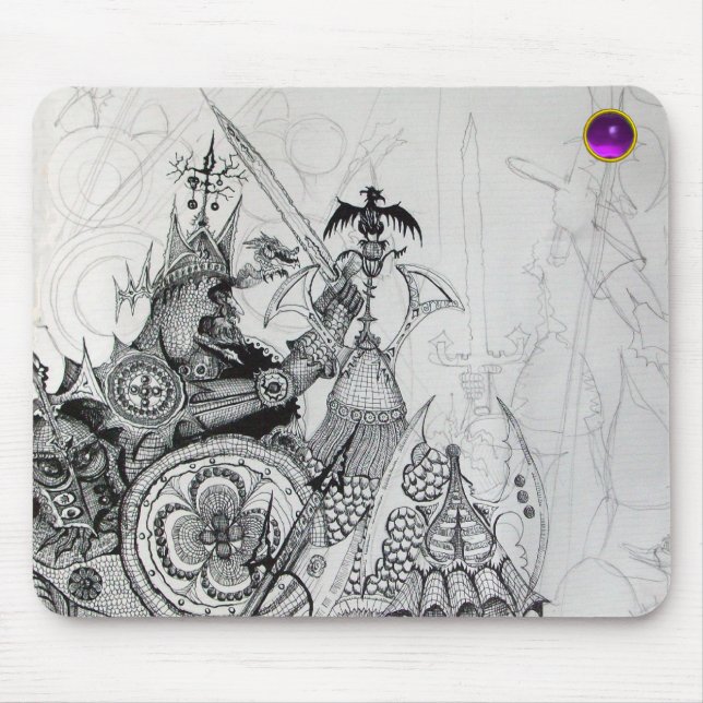 GOTHIC WARRIORS,Barbarian Knights,Fantasy Mouse Pad (Front)