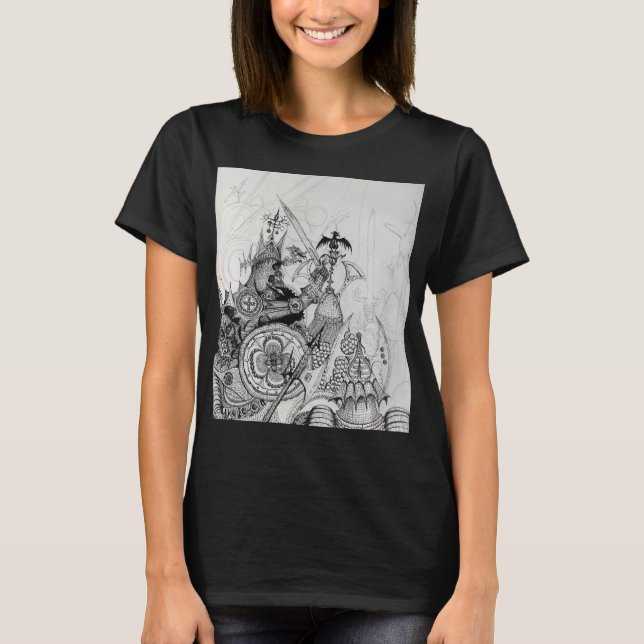 GOTHIC WARRIORS,Barbarian Knights,Fantasy T-Shirt (Front)