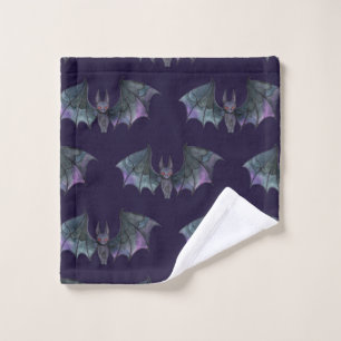 Gothic Watercolor Bat Seamless Pattern Bath Towel Set