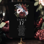Gothic Watercolor Raven Floral Wedding Seating  Table Number<br><div class="desc">Celebrate your special day with this Gothic Watercolor Raven Floral Wedding design. This design features a watercolor illustration of a raven perched on a bouquet of flowers. Items are printed exactly as they appear on your screen when you add to the cart, so personalize and add each table number that...</div>