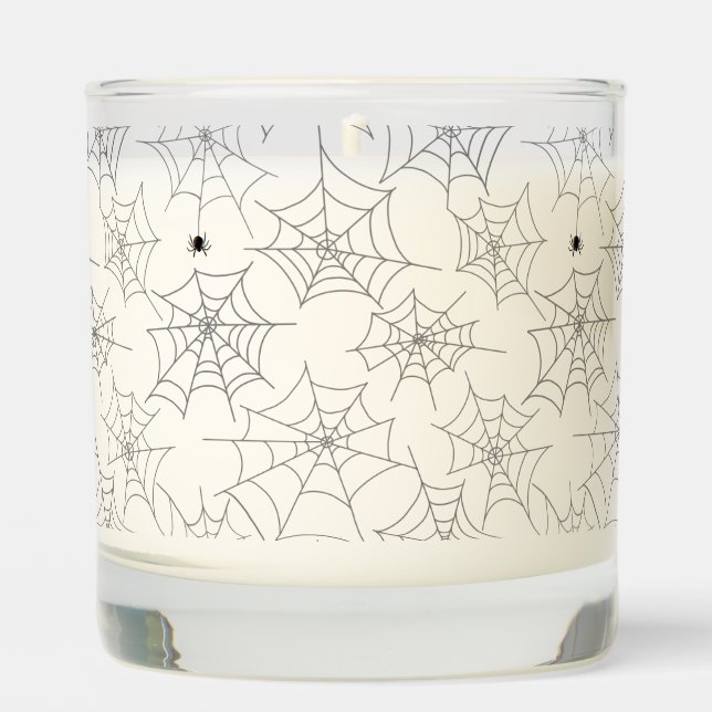 Gothic Web Creepy Spider Scented Jar Candle (Front)
