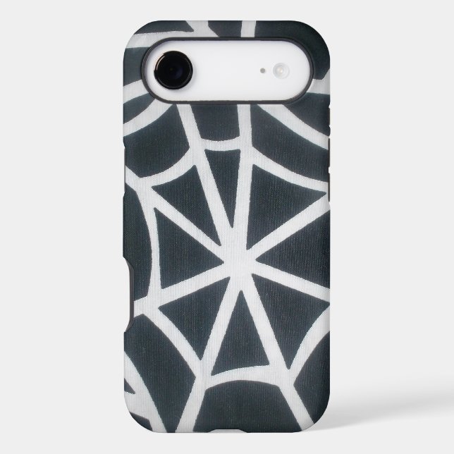 Gothic Web Velocity Black White Spider Web Designe Case-Mate iPhone Case (Back)