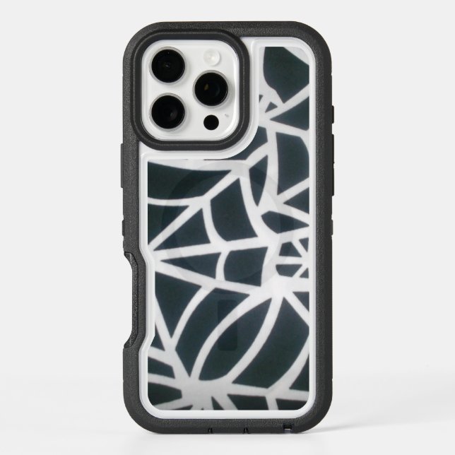 Gothic Web Velocity Black White Spider Web Designe Otterbox iPhone Case (Back)