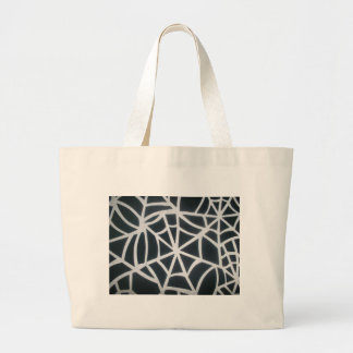 Gothic Web Velocity Bold Black and White Designer Large Tote Bag