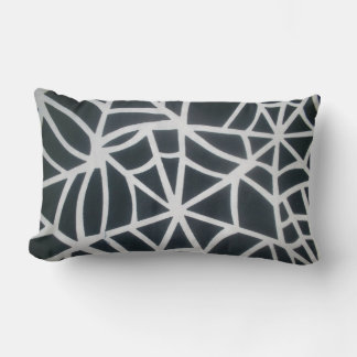 Gothic Web Velocity Bold Black and White Designer Lumbar Pillow