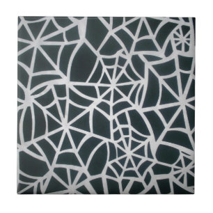 Gothic Web Velocity Bold Black and White Designer Tile