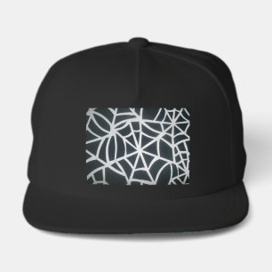 Gothic Web Velocity Bold Black and White Spider We Snap Back Hat