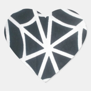 Gothic Web Velocity Bold Black White Spider Web De Heart Sticker
