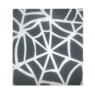 Gothic Web Velocity Bold Black White Spider Web De Notepad