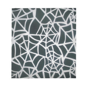 Gothic Web Velocity Bold Black White Spider Web De Notepad