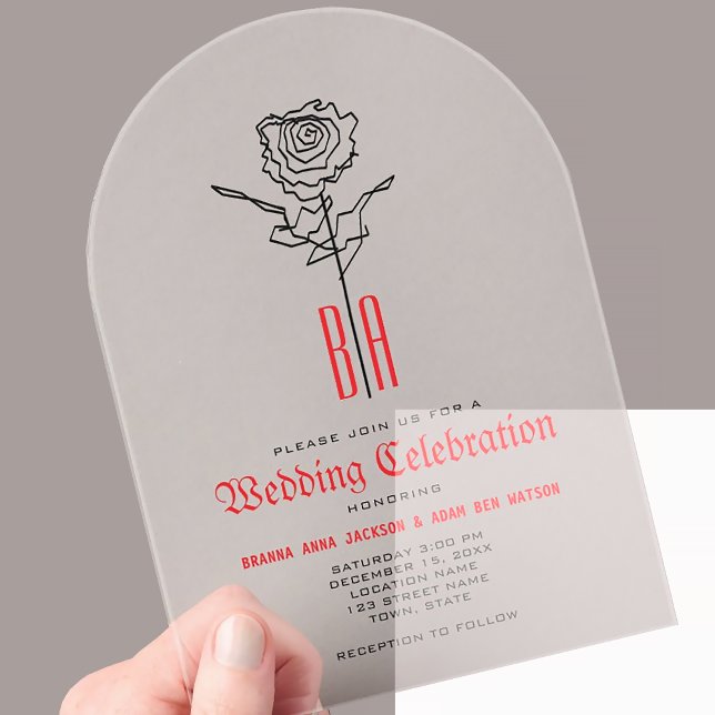 Gothic Wedding Acrylic Invitations (Creator Uploaded)