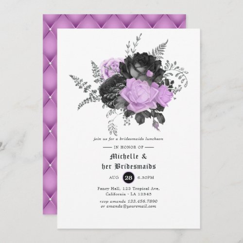 Gothic Wedding Bridesmaids Luncheon Invitation