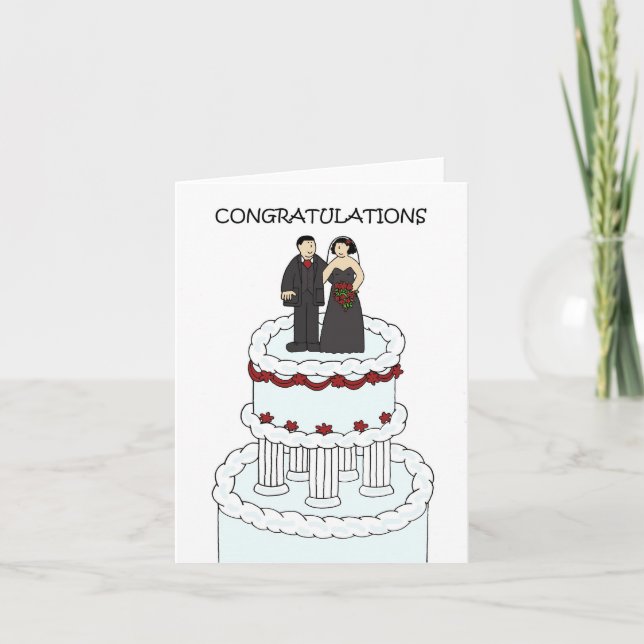 Gothic Wedding Congratulations Card (Front)