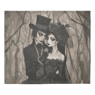 Gothic Wedding Couple Bedding Duvet Cover