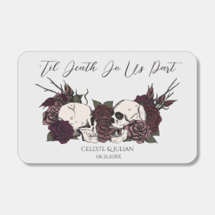 Gothic Wedding Dark Floral Skulls Matchboxes