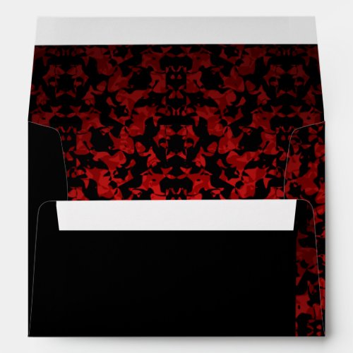 Gothic wedding dark red envelope