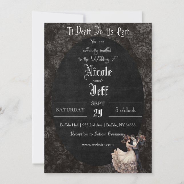 Gothic Wedding Dark Wedding Invitation (Front)