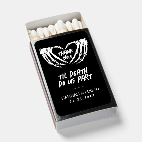 Gothic Wedding Favors Halloween Wedding Favor Matchboxes