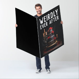 GOTHIC WEDDING FUNNY BIG GIANT GREETING CARD