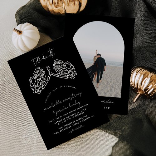 Gothic Wedding Invitation Till Death Invitation