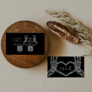 Gothic Wedding Invite, Moody Till Death  Enclosure Card