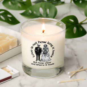 Gothic Wedding Jar Candle - Til Death Love Quote