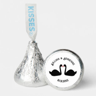 Gothic Wedding Kissing Black Swans Custom Hershey®'s Kisses®